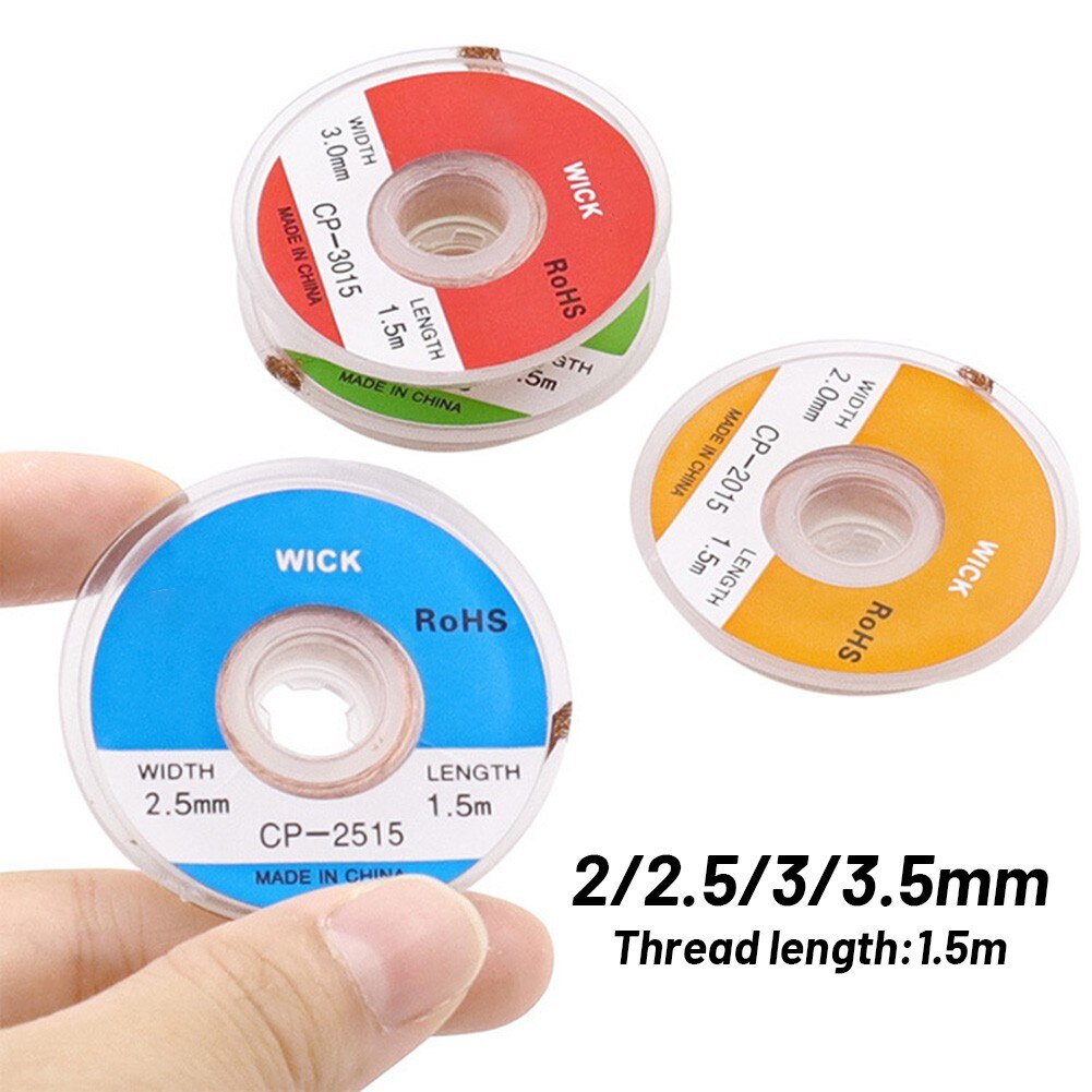 Suction Wire CP/CP-2515/CP-3015/CP-3515 2/2.5/3/3.5mm Desoldering Braid Solder Remover Copper Core Spool Wire Cable