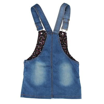 Barn bebis flicka sommar jeansrem overall klänning jumpsuit soldräkt kort kjol kostym katttryck ärmlösa prinsesskläder sundress
