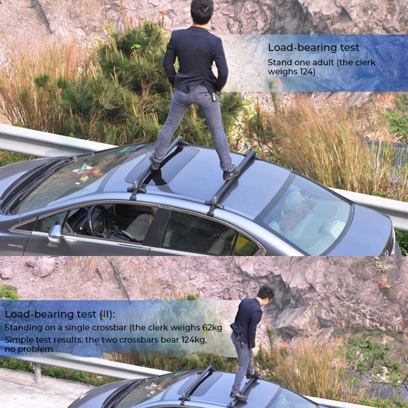 1 Pair Universal Car Roof Mounting Rack Rail Bar B... – Grandado