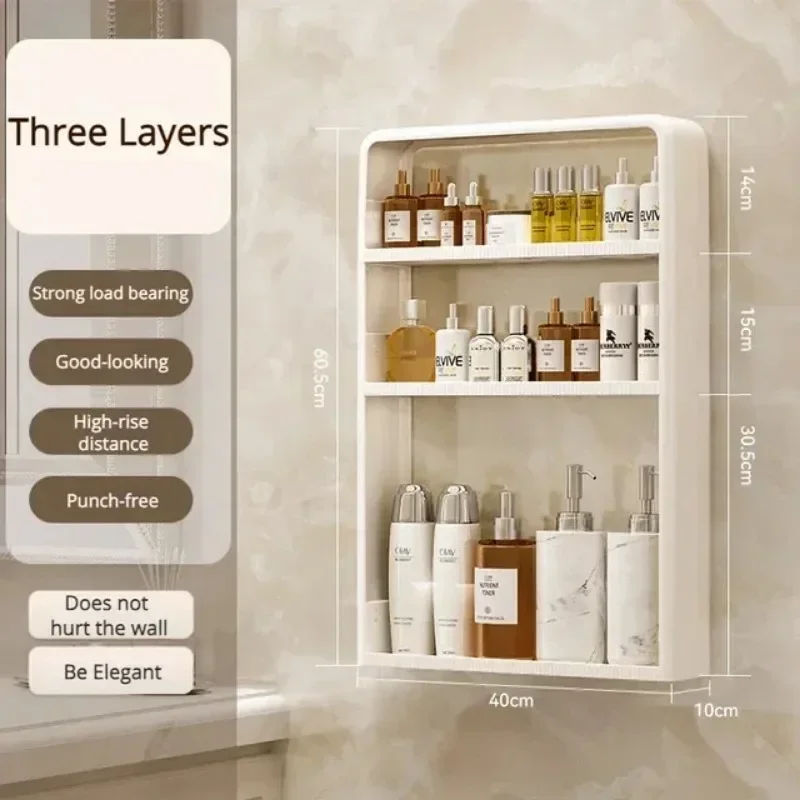 Wall Mounted Storage Shelves Kitchen Cabinet Seasoning Sorting Rack Bathroom Organizer Shelf Home Miscellaneous Storage Racks: light yellow