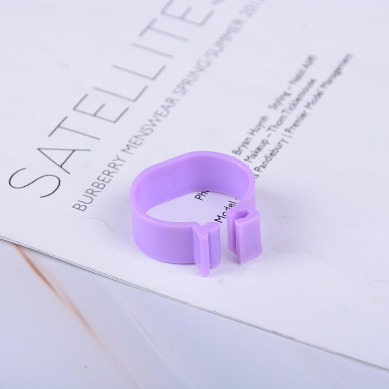 20 stk 2cm høne due ben bånd fjerkræ due fugle vagtel gås kyllinger and papegøje klip ringe indvendig diameter kylling ring: Lilla