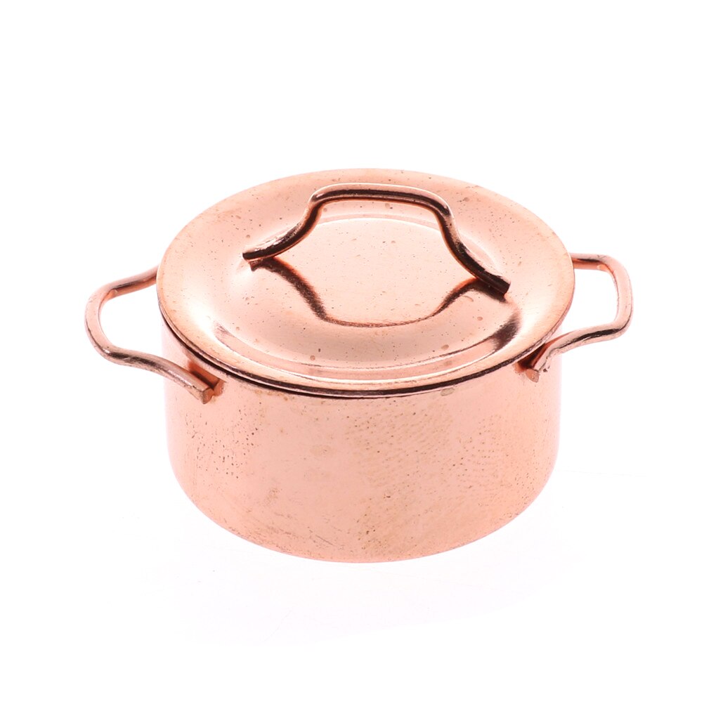 Hot Casa Delle Bambole In Miniatura di trasporto Utensili Da Cucina Cucina Ware di Gioco Cucina Giocattolo Mini Pot Caldaia Pan con Coperchio Bollitore casa di Bambola Accessori: 3