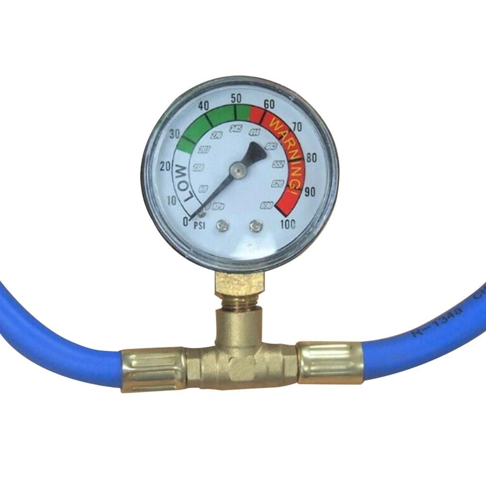 Zelfdichtende R1234yf A/C Kan Tap Lh Threads Gauge Hose Recharge Koelmiddel Ac Hose Recharge Meten Slang gas Gauge Automotive