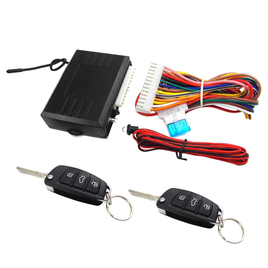 5 Pack Car Central Lock, Keyless Entry Alarm System, Auto Remote Central Kit Vehicle Door Lock with 2 Remote Controllers