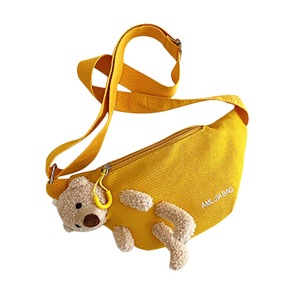 Borst Crossbody Tas Vrouwen Taille Verpakking Canvas Taille Tas Wilde Stijl Rits Crossbody Teddybeer Voor Camping En Wandelen # m3: G