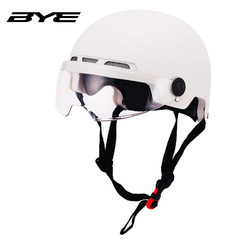 Zomer Elektrische Motorfiets Helm Fiets Skateboard Helm Unisex Half Helm Mode: white