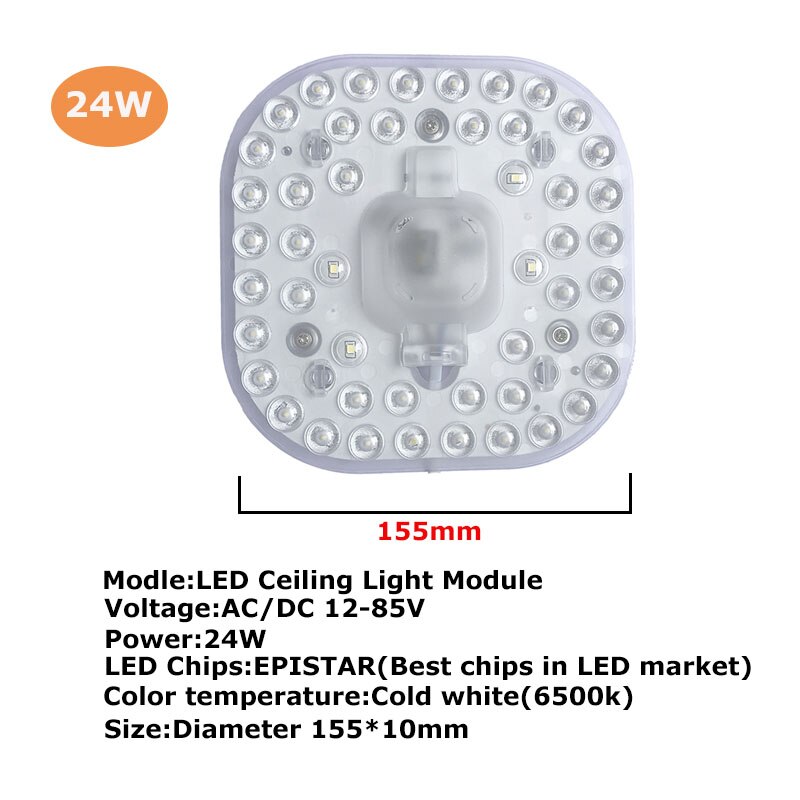 NETTLIFE Vierkante LED Plafondlamp 24W 4000K Neutraal Wit Moderne Keukenlamp