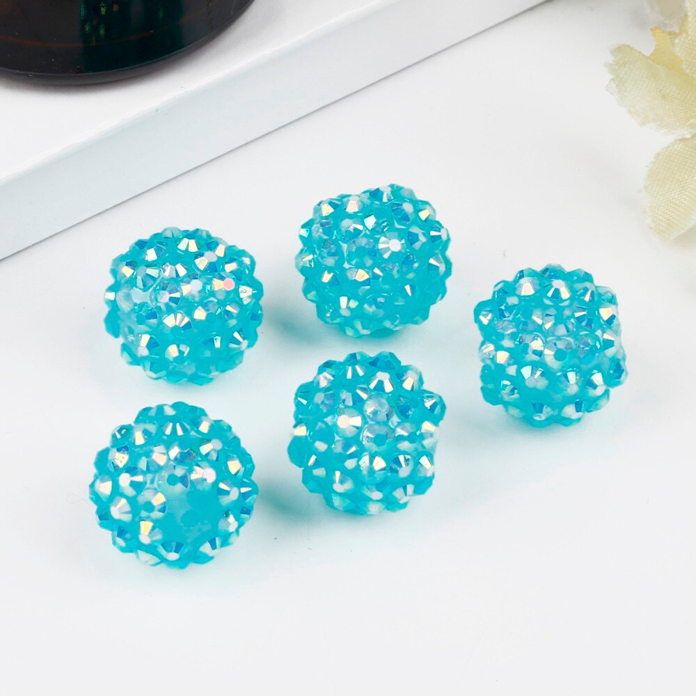 NiceBeads 12mm okrągły kształt 15 kolorów U-Pick Chunky żywicy koraliki z kryształu górskiego, żywicy, Chunky koraliki do tworzenia biżuterii