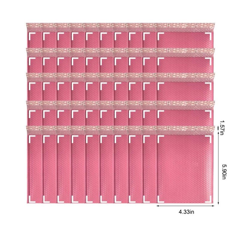 50pcs Pink Bubble Mailers Pink Poly Bubble Mailer Self Seal Padded Envelopes Bags for Magazine Book Lined Mailer Self Seal: A 50PCS