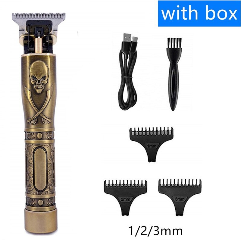 Barber Rechargeable Hair Trimmer Haircut Titanium Steel T Blade Hair Clipper Beard Trimmer Hair Cutting Machine: 110304
