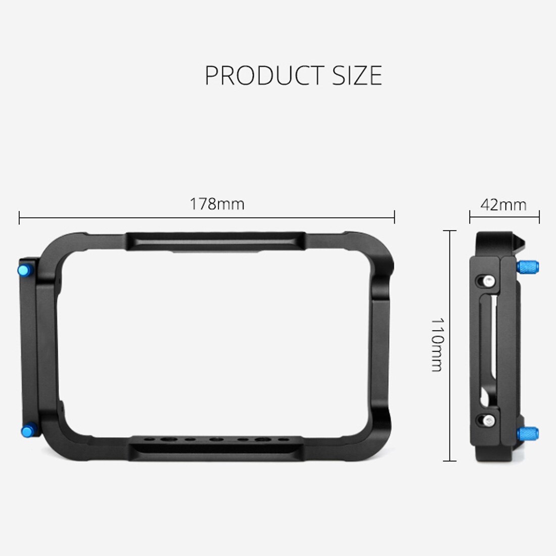 Aluminium Directeur Opname Monitor Kooi Voor Atomos Ninja V Ingebouwde 1/4 &quot;3/8&quot; Draad Nato rail En Extra Kabel Klem