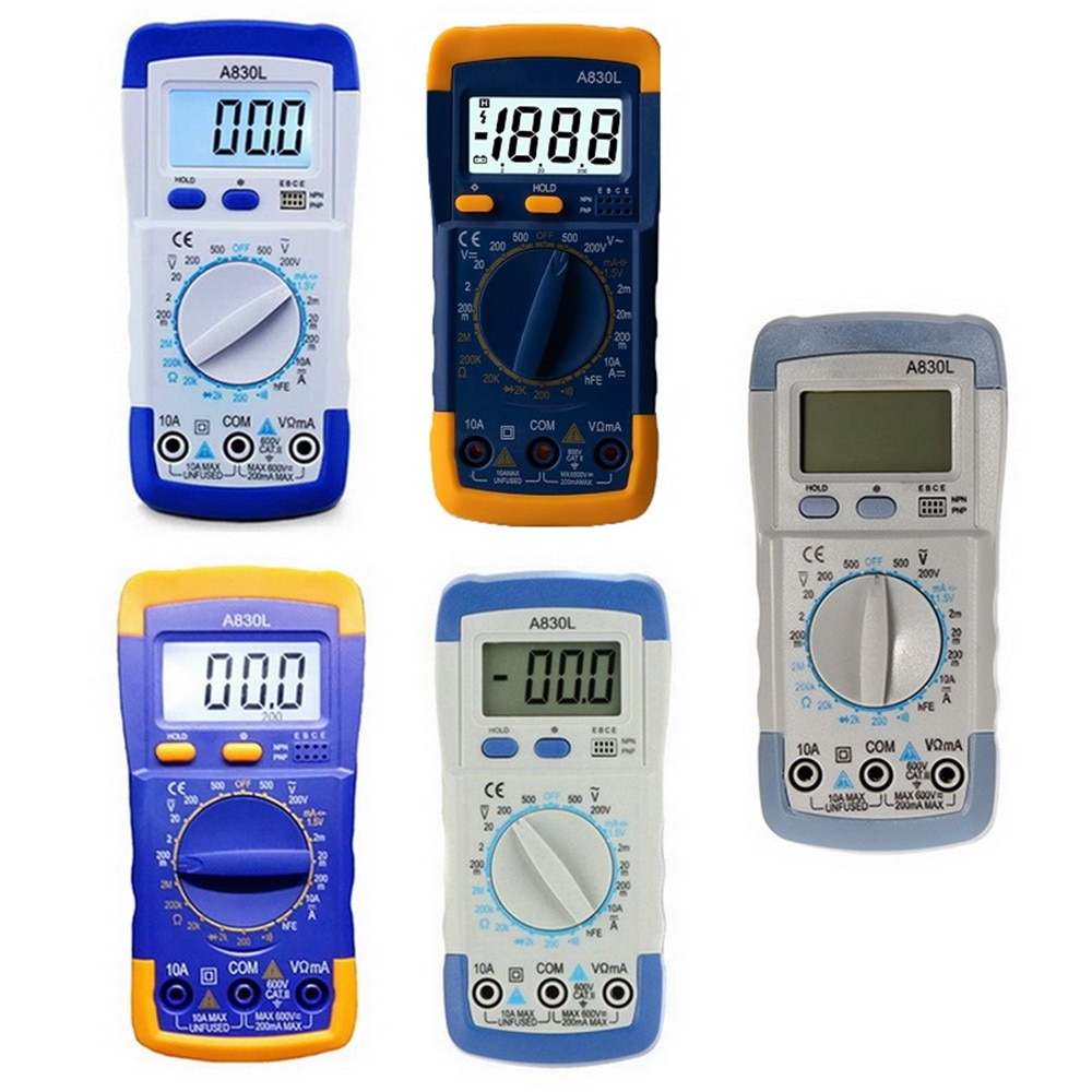 A830L LCD Digital Multimeter DC Voltage Diode Freguency Multitester Volt Tester Test Current