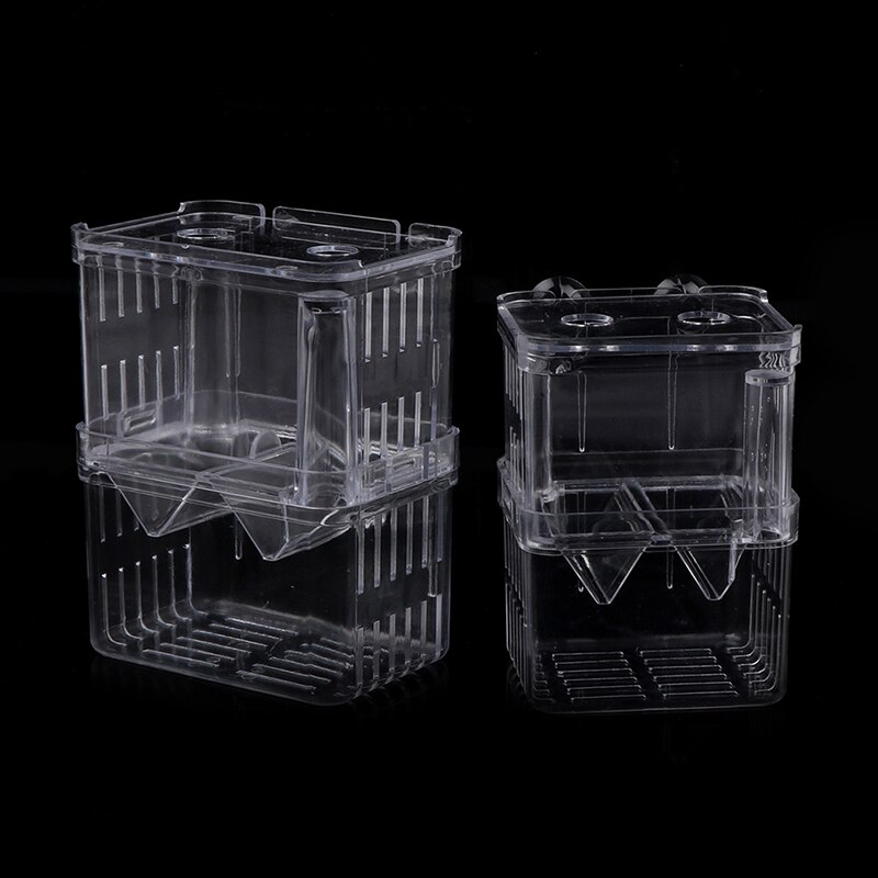 Double-Deck Clear Fish Breeding Isolation Box Aquarium Breeder Fish Tank Hatching Incubator Fish House Home