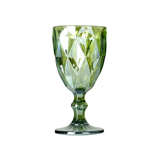 Europæisk stil farverigt rødvinsglas bægerreliefglas vintage juice glas vinglas: 310ml 1
