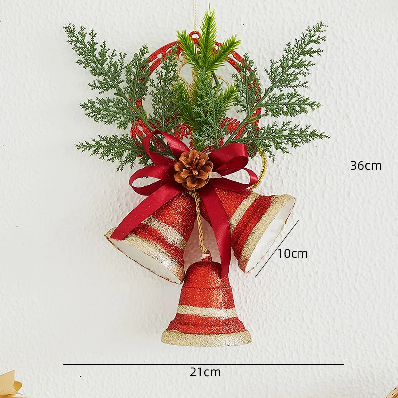 Christmas Lighted Bell Ornaments Hanging Large Jingle Bells Decorations for Tree with Holly Berry for Indoor Outdoor Christma: Olive