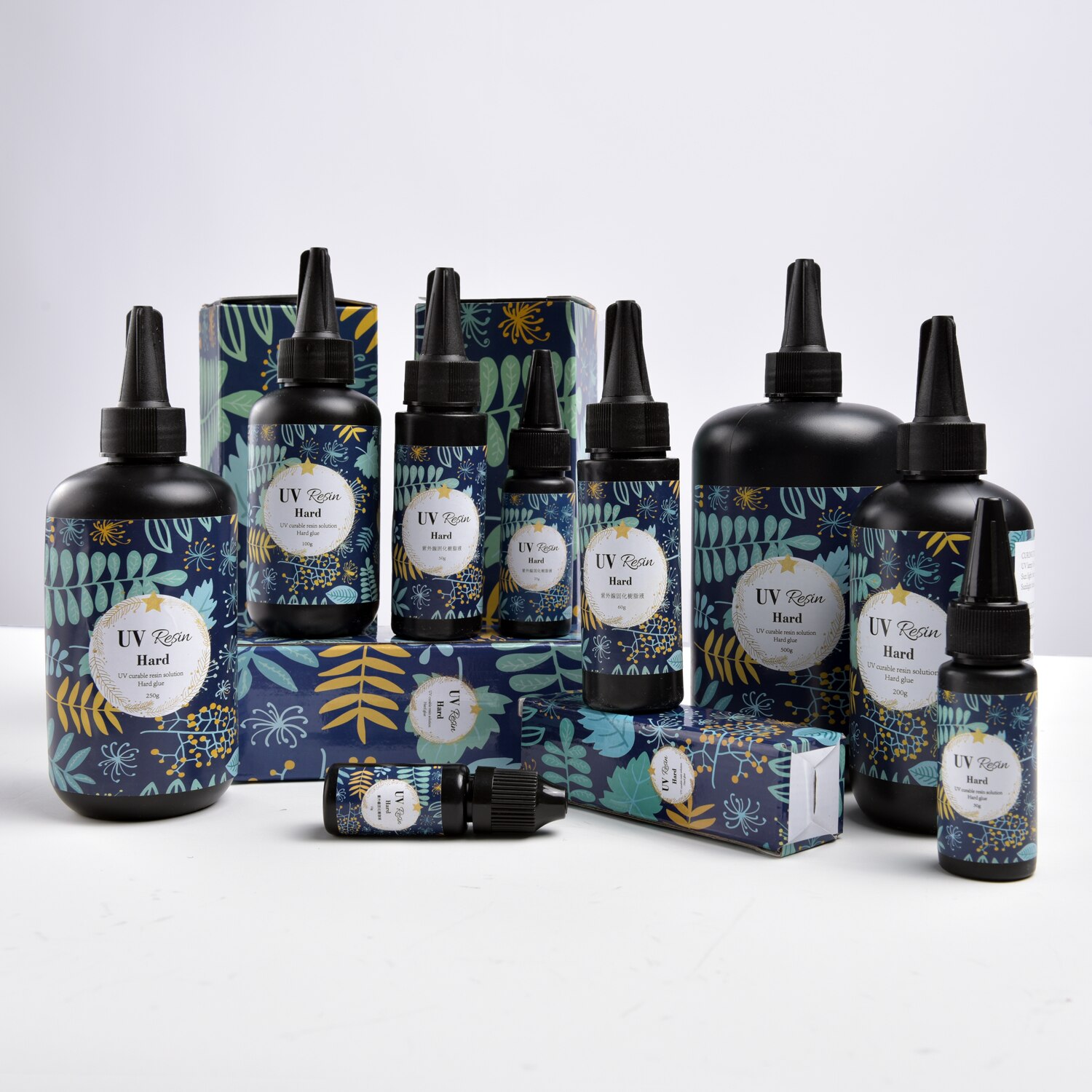 Hard UV Resin Glue Crystal Clear Ultraviolet Curing Epoxy Resin UV Glue Solar Cure Sunlight Activated DIY Jewelry Making Tools