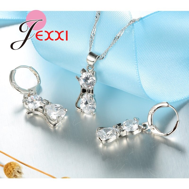 Kat Maan Kristallen Ketting 925 Sterling Zilver Zwarte Kat Ketting Voor Vrouwen Moeder Dochter Zus Vrouw Vriend Huisdierliefhebber - België