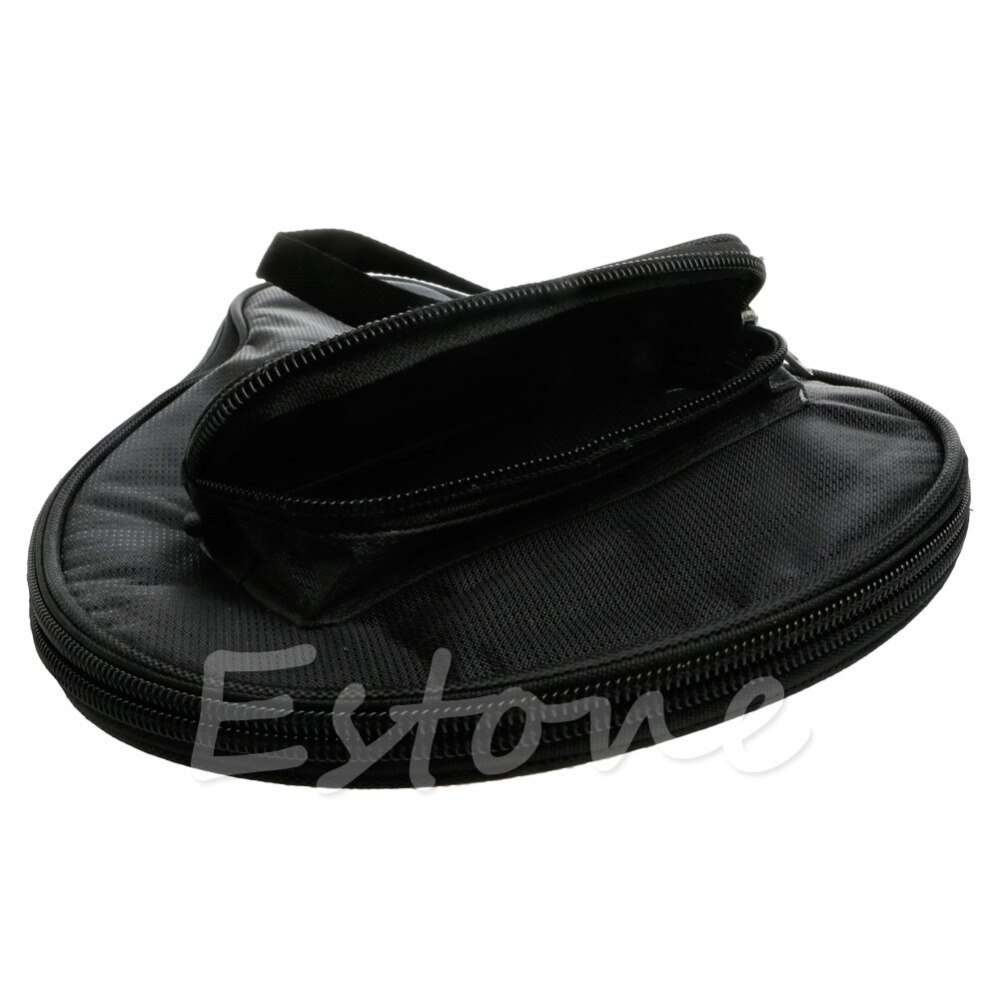 Zwarte waterdichte tafeltennisbatjes tas, pingpongbatjes tas met balvakje