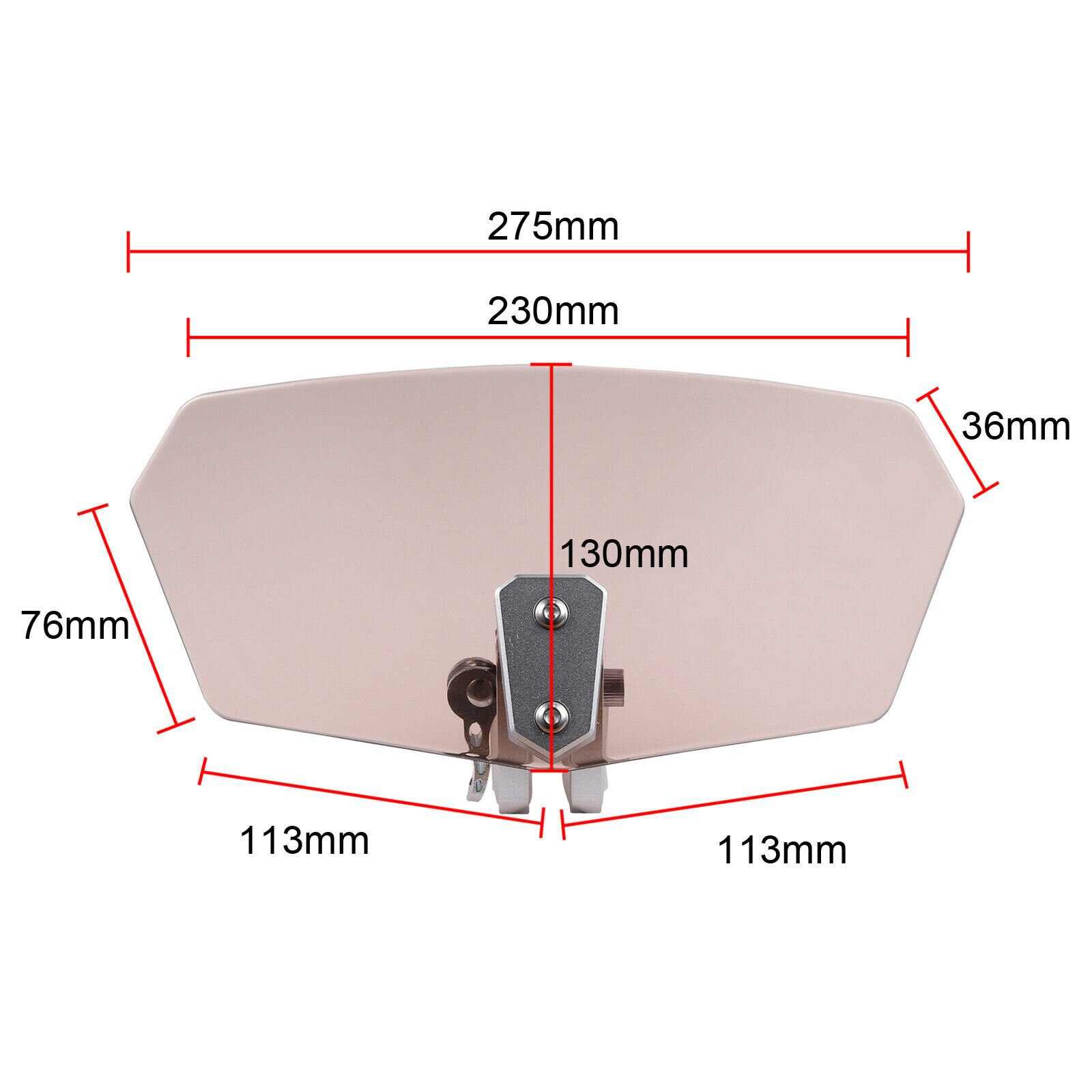 Universal Clear Windshield Motorcycle Windscreen Wind Screen Deflector Motorbike
