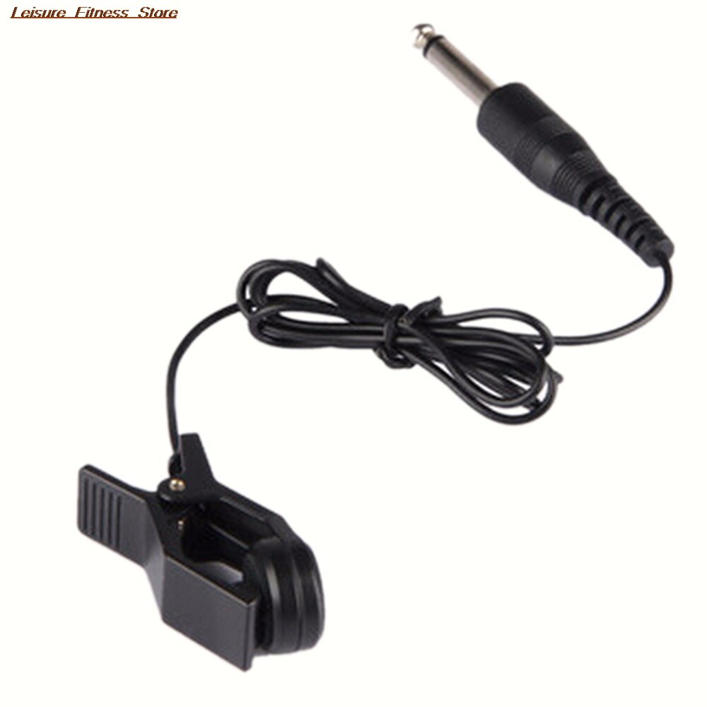 IRIN Universal Acoustic Piezo Guitar Vibration Sensor Tuning Clip Line Wire Pickup With 90cm Cable Black