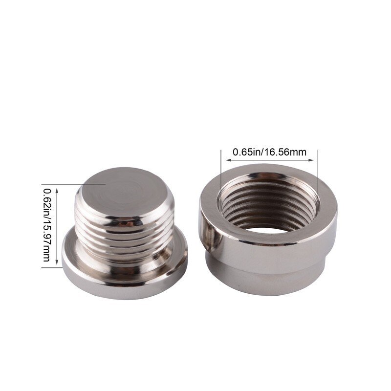 ESPEEDER M18 X 1.5 O2 Oxygen Sensor Extender Extension Spacer 02 Bung Stepped Mounting Bung Plugs Extension Extender