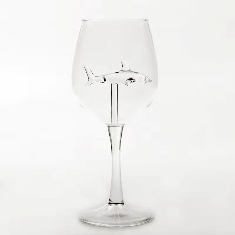 1pc rødvinsglas europæisk glaskop krystalglas hajkop vinflaske glas højhæls haj rødvinkop bryllupsfest: Ru stang