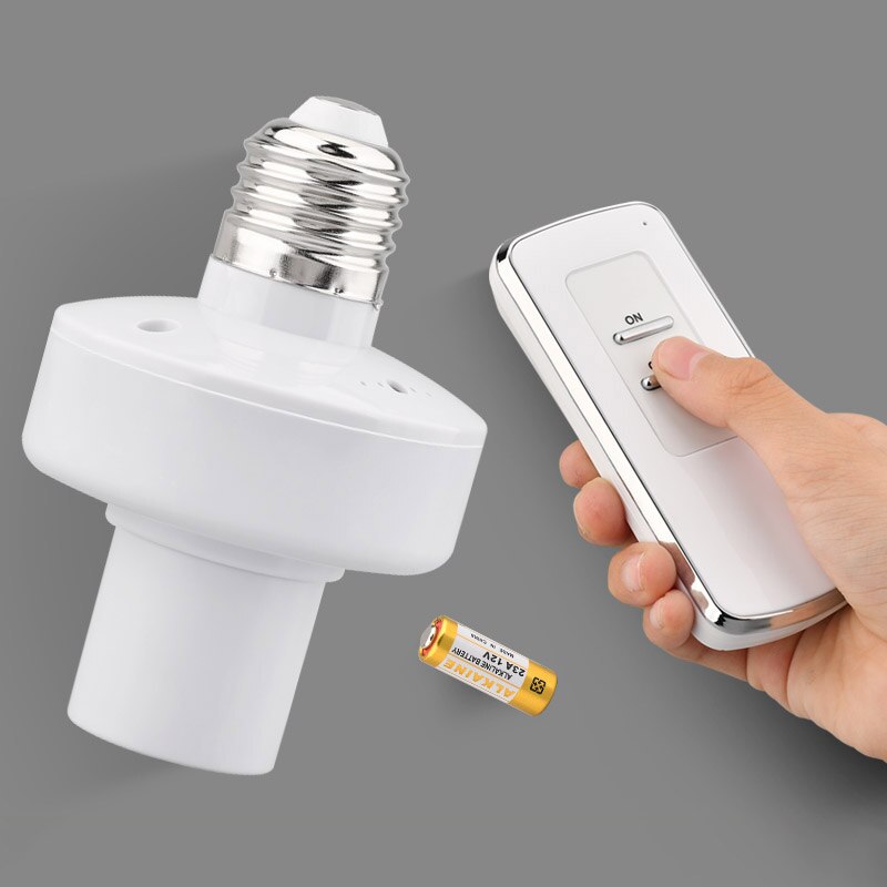YAM Remote Control Lamp Holder Wireless Timer E26 E27 RF Socket 220V Indoor Outdoor Remote Control Switchs For Smart Home: YAM-E27-1A3