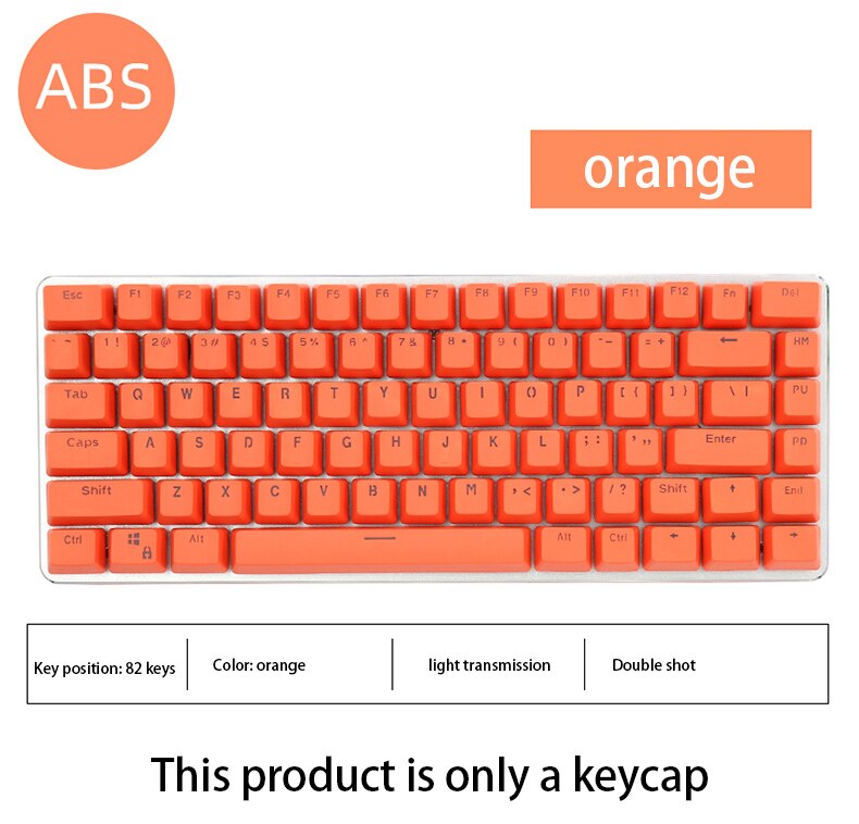 82 tasten Doppel Schuss OEM Profil Keycap Rosa Blau Orange Weiß Farbe Passenden Geeignet Für AK33 für Mechanische Tastatur: orang