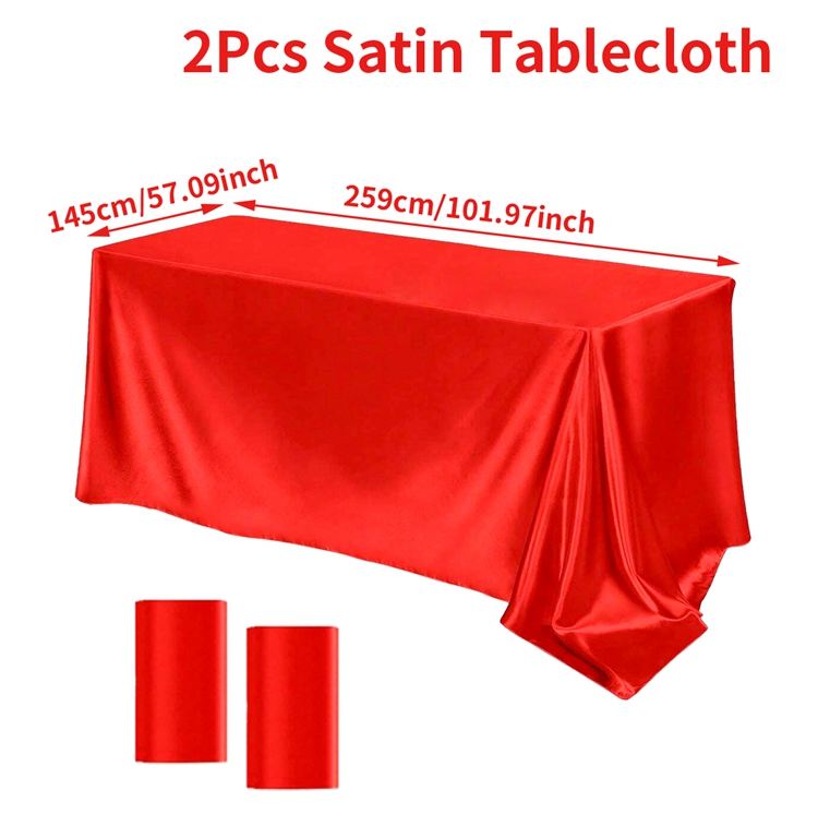 Nappe rectangulaire en Satin, brillante, lisse, blanc, rose, couleur unie, fournitures de fête de mariage, décors de Table: vert clair