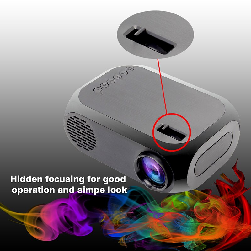 HD 1080P LED Projector Portable Mini Home Theater Cinema Lightweight USB AV HDMI PUO88