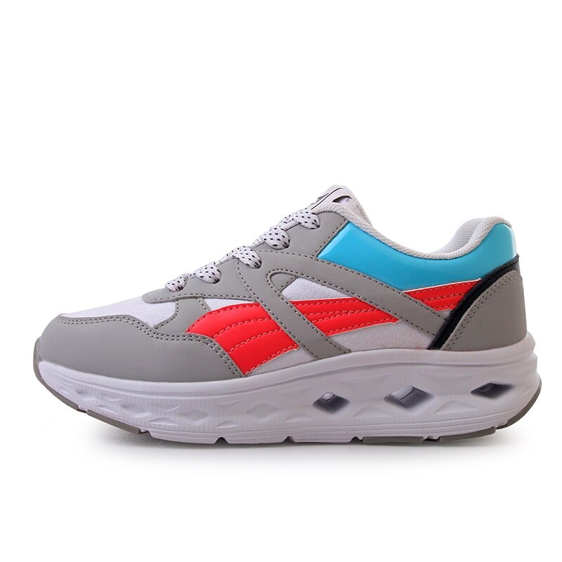 Spring Height Increasing Toning Shoes For Women Platform Shake Fitness Shoes Damping Sapatilha Feminina Workout Sport Shoes: Grey / 6.5