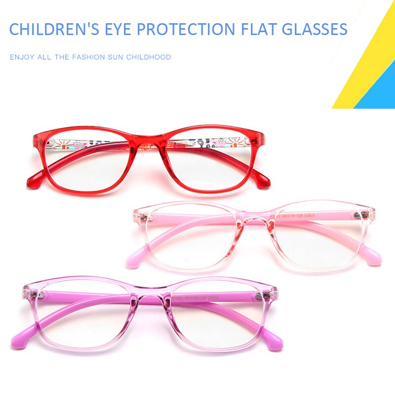 Brillevintagebriller børn anti blå lys dreng piger børn solbriller klar computer gennemsigtig fleksibel optisk ramme