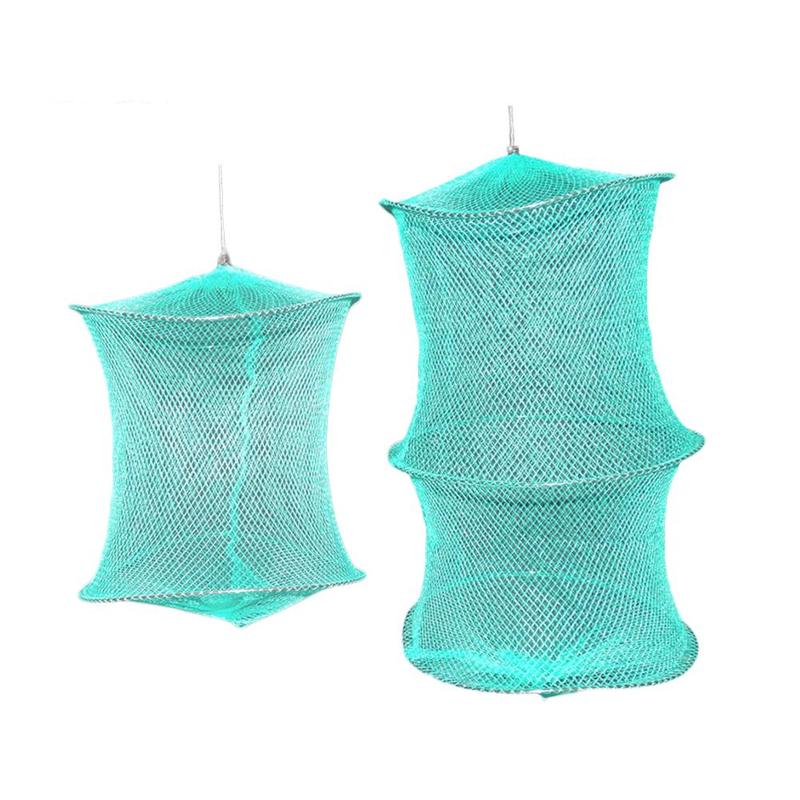 1Pc Portable Folding Fishing Net Trap Zipper Fish Shrimp Crab Dip Net Cage Fishing Trap Net Simple Fishing Gear