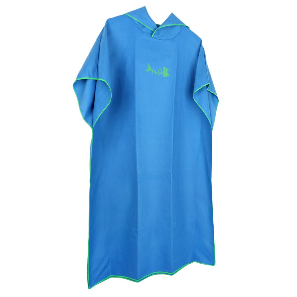 Toalla Poncho para Surf con capucha para adultos, mujeres y hombres, bata de microfibra para playa, para baño y Surf: Blue