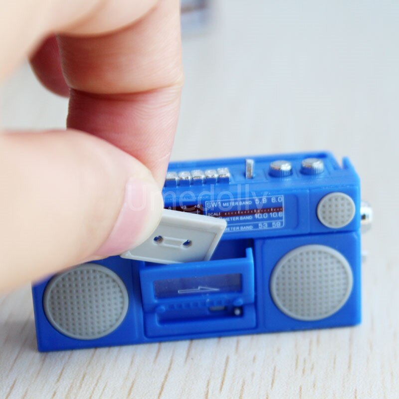 Sød 1/12 skala miniature dukkehus radio / mini båndoptager model  ob11 blyth dukkehus møbler dekoration tilbehør legetøj