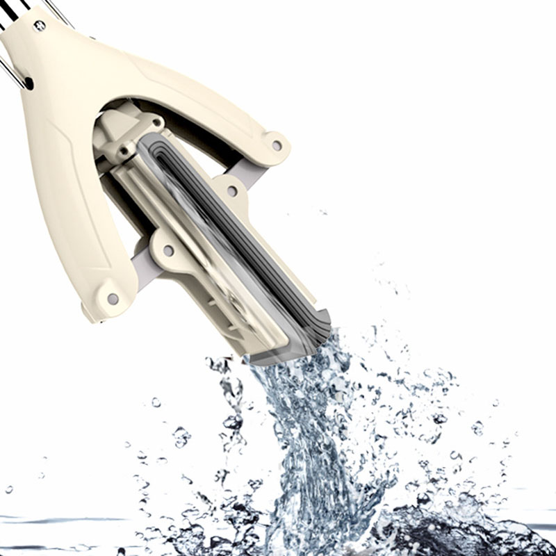 1Pcs Spons Mop Dubbele Vouw Knijpen Mop Spons Mop Water-Absorberende Huishouden Vloer Mop Gratis Handwas lijm Katoen Mop R-F