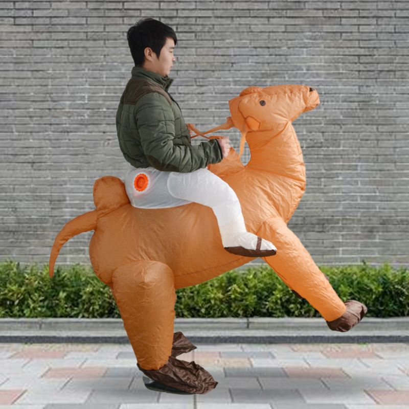 Camel Inflatable Suits Performance Costume Blow Up Outfit Adult Party Clothes Halloween Party Dress