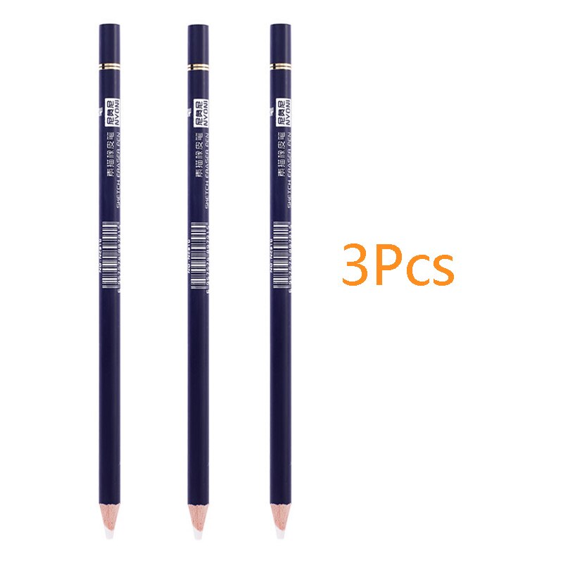 Rubber PenPencil Eraser for Painting Drawing Manga High Precision Pen Shape Erasers School Art Stationery Supply: 3 Pcs