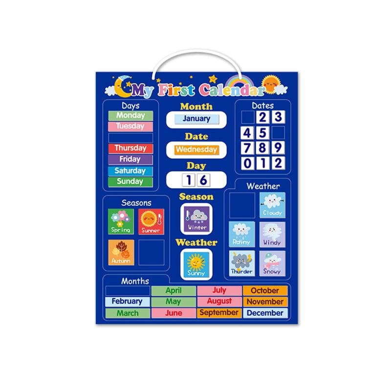 Weer Kalender Magnetische Board Development Wijsheid Learning Verlichting Kinderen Speelgoed: Type C