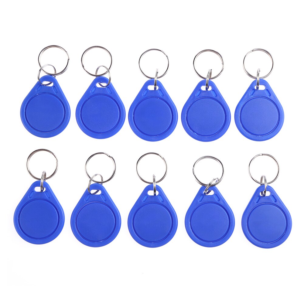 Waterdichte Handheld 125Khz Rfid Duplicator Key Copier Reader Schrijver Identiteitskaart Cloner Programmeur Schrijfbaar Key Kaarten Keyfobs: 10 keychain