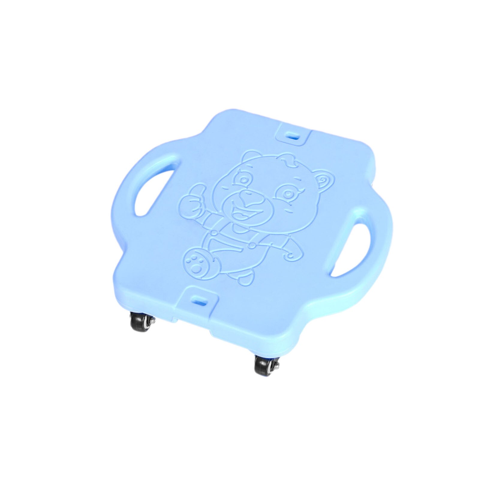 Kids Plastic Vier Wiel Scooter Board Met Handgrepen Scooter Board Met Wielen Balans Auto Scooter Outdoor Oefening: Blue