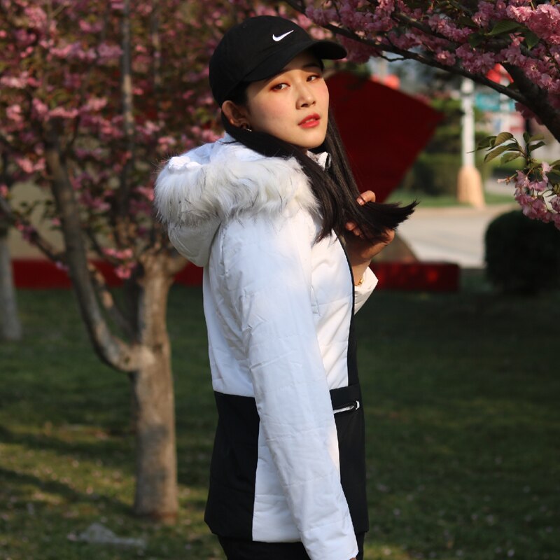 (Gebrochen Code) futter Baumwolle gefütterte Jacke frauen Herbst Und Winter Sport Und Freizeit Mit Kapuze Winddicht Wärme Und Baumwolle Jacke