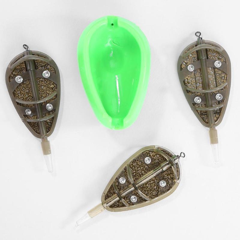 Bait Inline Method Carp Fishing Bait Basket Feeder Mould Set Bait Holder