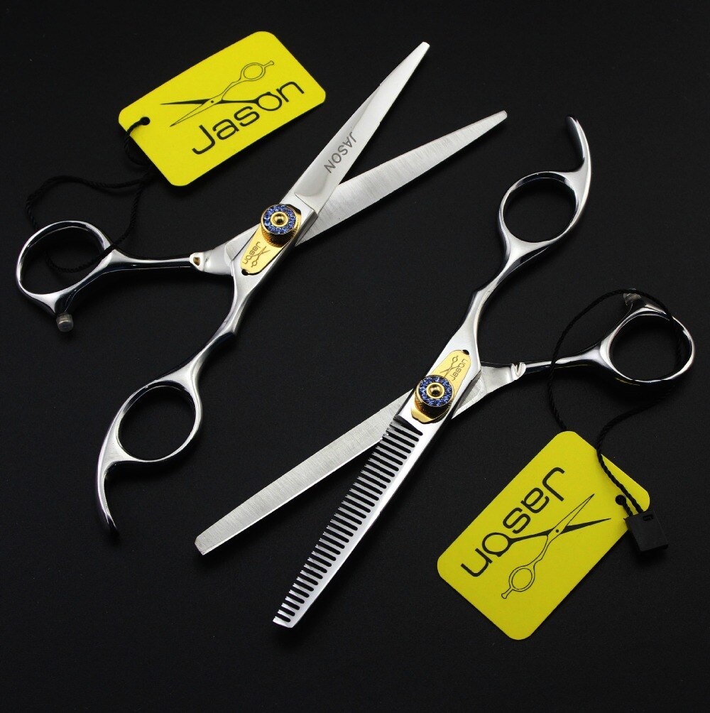 6 Inch Jason Fabriek Prijs Kappers Schaar Jp 440C Diamante Kappers Snijden Schaar Dunner Schaar Haar Schaar