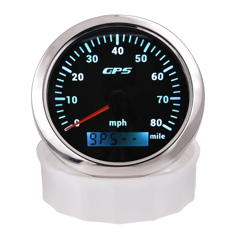Tachimetro GPS 85MM 80 160 MPH miglia con sensore tachimetro retroilluminazione a 7 colori impostato per moto Marine Boat Car Auto 12V 24V