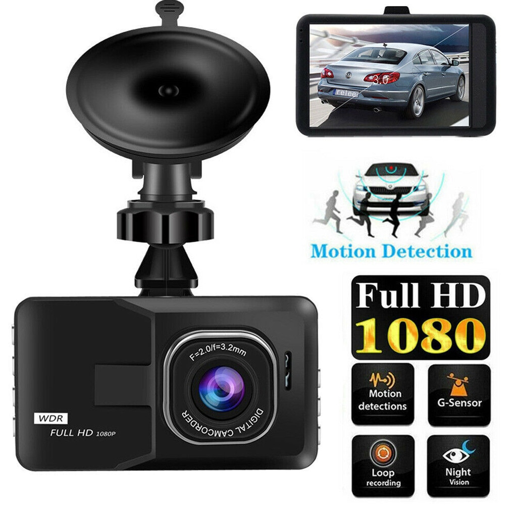 Wearable apparaten HD 1080P Auto DVR Vehicle Camera Video Recorder Dash Cam Nachtzicht 3.0 inch