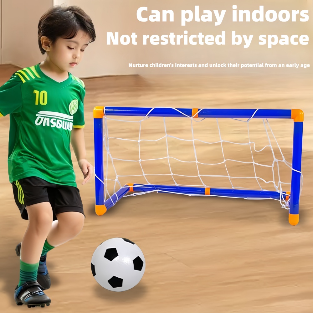 Novo dobrável mini bola de futebol de plástico removível gol post net conjunto de alta resistência crianças indoor ao ar livre presente de aniversário da criança