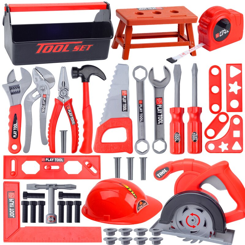 Coffret d&#39;outils de réparation pour enfants, maison de jeu, jouet, perceuse électrique, scie à écrou, outil de Simulation, Puzzle pour garçon: 47PCS Cutting Wheel