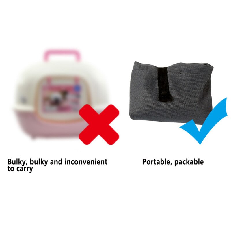 Caja de arena para gatos, bandeja para arena para gatos, para exteriores, plegable, portátil, para interiores, bolsa de arena para gatos, inodoro de entrenamiento para gatos