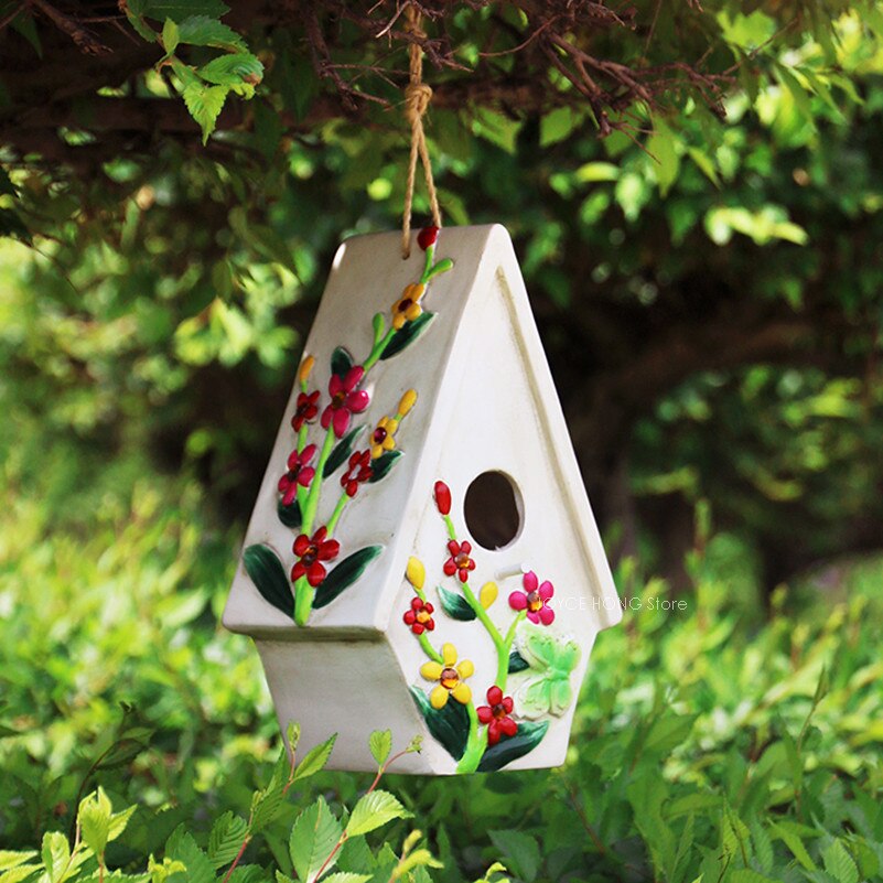 Birdhouse Gardening Decor Outdoor Hanging Birds House Birds Nest for Garden Courtyard Decoration